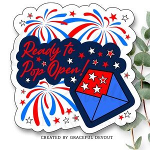 Ready To Pop Open!- 2" (inches) Sticker (48ct.)  [GD145-48]